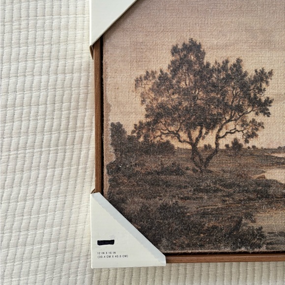 Hearth & Hand with Magnolia Horizontal Landscape Lake Burlap Framed Wall Art - Picture 5 of 16